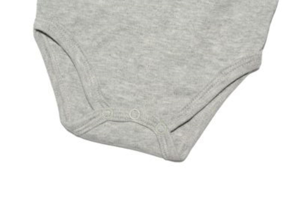 100% Cotton Baby Bodysuits - 3 Pack  Soft Newborn Baby Short Sleeve Vests 0-12 Months Blue White Grey